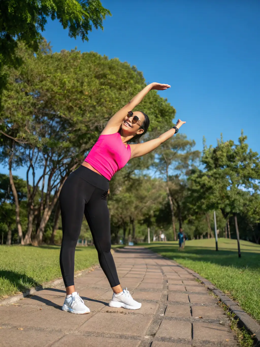 A young woman confidently performing a dance routine, illustrating the improved coordination and physical fitness gained through MOV 'N DANCE 18.