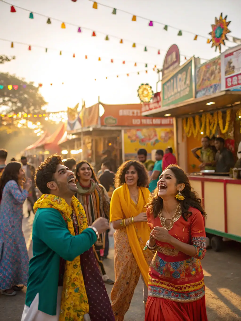 A vibrant image of community members participating in a dance festival, showcasing the organization's commitment to cultural exchange and community engagement.
